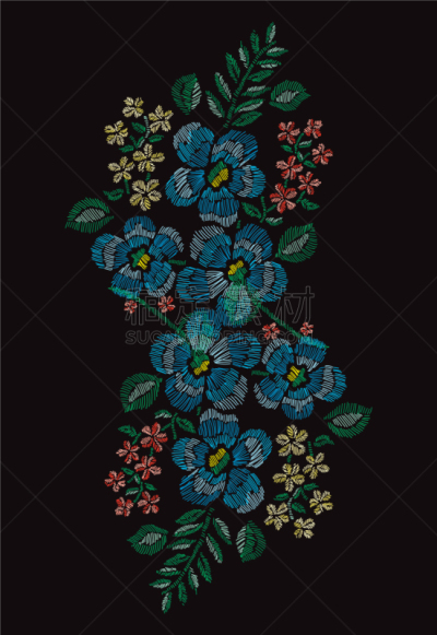 刺绣,纺织品,春天,装饰物,夏天,剪贴画,插花,排列,复古,花