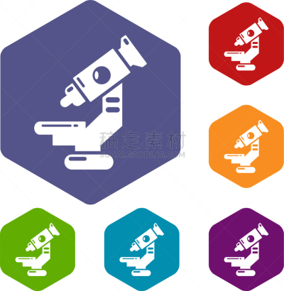 显微镜,图标,黑色,极简构图,生物学,微生物学,商务,健康保健,科学家,技术