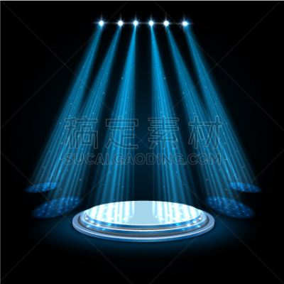 白色,指挥台,黑色,聚光灯,蓝色,运动模糊,闪亮的,图像,体育场,矢量