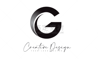 letter g logo black colors g letter design with