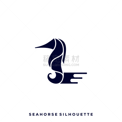 海马,矢量,式样,绘画插图,模板,背景分离,华贵,热带气候,肖像,简单