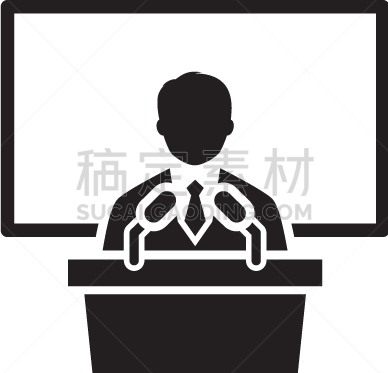 商务,计算机图标,扁平化设计,分离着色,事件,商务研讨会,男人,概念,训练