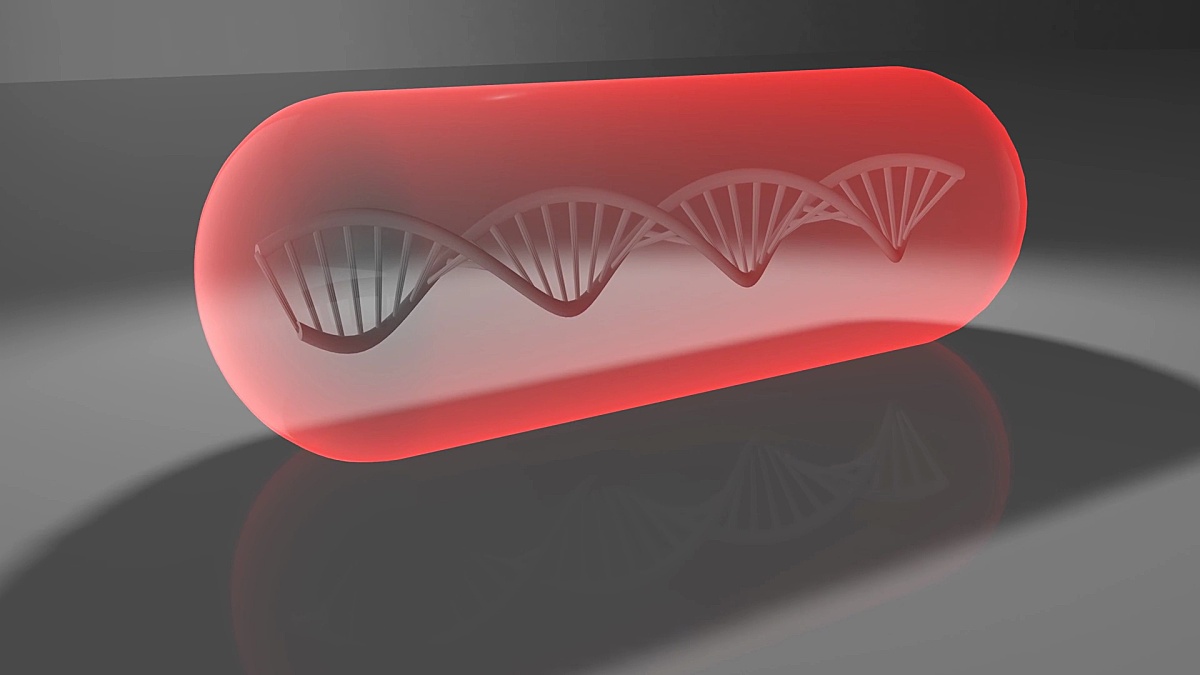生物技术医学研究DNA螺旋卫生保健人类遗传学3D渲染