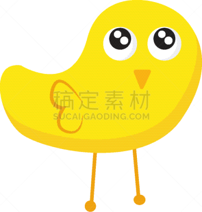 可爱的,黄色,鸟类,彩色图片,小的,图像,自然美,棍,矢量,羽毛