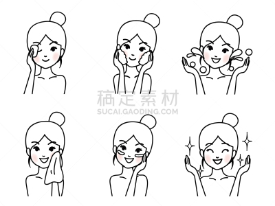 青年女人,可爱的,清新,面具,肖像,女人,自然美,日本,洗脸,美容