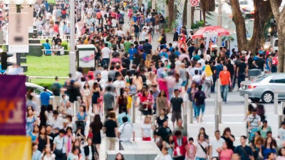 繁忙的果园路场景