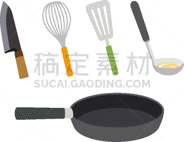 炊具刀,煎锅,图尔,金属,厨房器具,塑胶,长柄勺,图像,刮刀,烹调用具