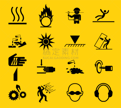 工业,矢量,危险,绘画插图,标签,图标,标志,分离着色,白色背景