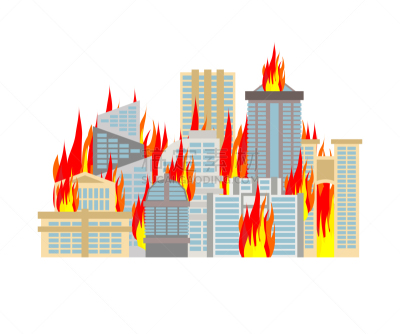 城镇,火,建筑体,火焰,城市,热,红色,房屋,云,燃烧