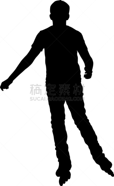 黑色,四轮冰鞋,田径运动员,平衡折角灯,人,男人,肖像,迅速,剪影,休闲