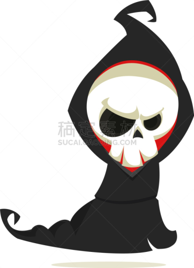 可爱的,黑暗镰刀手,卡通,请柬,暗色,怪异,面具,惊骇,残酷的