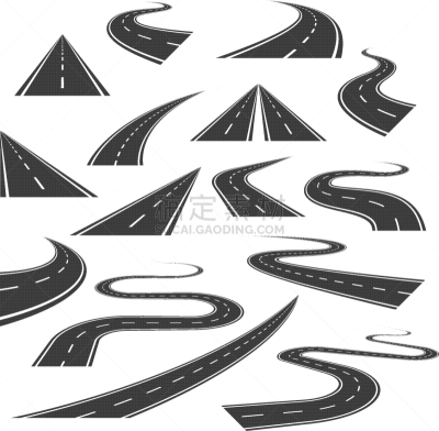 巨大的,柏油路,银行业,白色,沥青,图像,弯曲,转,布置,收集