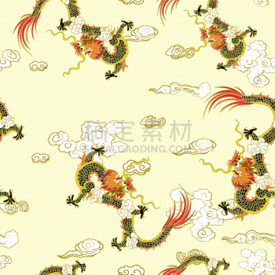 龙,可爱的,传统,纺织品,野生动物,云,已灭绝生物,壁纸,动物,复古
