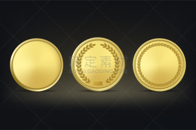 黄金,奖,奖牌,动机,黑色背景,图像,收集,庆祝