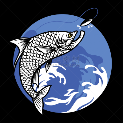 shirt design of fishing tarpon fish