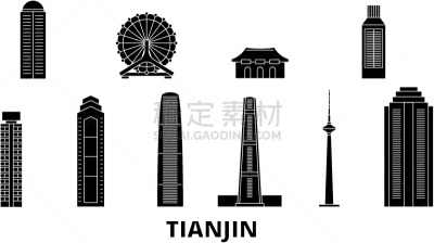 天津市,城市天际线,公寓,商务,云,海河,现代,旅行,布置