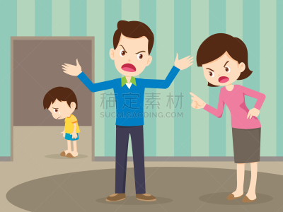 儿童,家庭,悲哀,生气,成年的,婚姻,女儿,父母,母亲,父亲