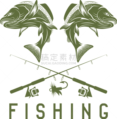 模板,鲑鱼,波纹,条纹,运动,野生动物,图像,设计,复古,钓鱼