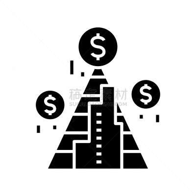 商务,绘画插图,金字塔,符号,概念,计算机图标,矢量,标志,平坦的,黑色
