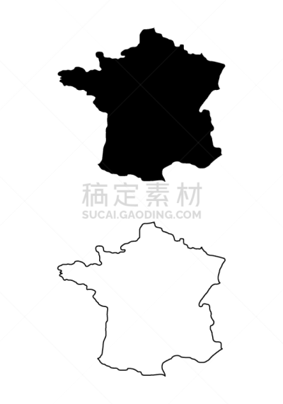 法国,分离着色,轮廓,白色,欧洲,国内著名景点,大洲,设计