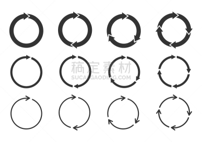圆形,循环利用,精神振作,箭头符号,白色背景,标志,车轮,灰色,环境保护,简单