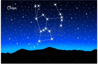 星座,猎户座大星云,天空,秘密,暗色,景观设计,壁纸,自然美,背景,绘画插图