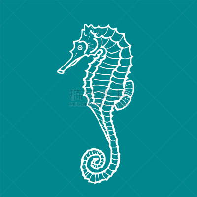 海马,品牌名称,自然,矢量,微生物,海洋,水下,绿玉,动物,剪影