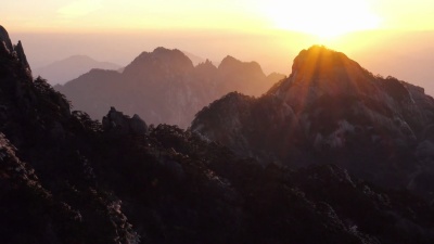 龟峰观景点，黄山(黄山)，中国东部。
