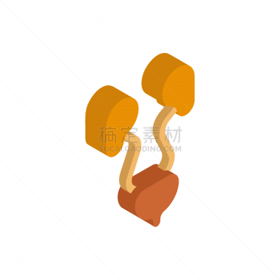 kidney isometric isolated internal organ 3d