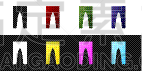 set pants icon isolated on black and white