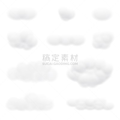 云,毛绒绒,白色,积雨云,友谊,分离着色,化妆棉球,网络空间,白色背景,写实