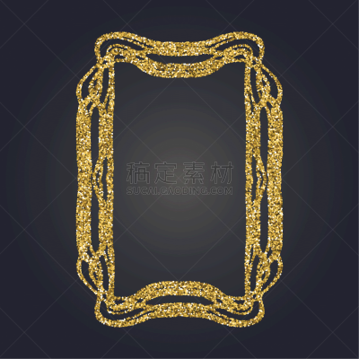 黄金,国境线,Art Deco风格,新艺术主义,边框,轮廓,在边上,华丽的,长方形,闪亮