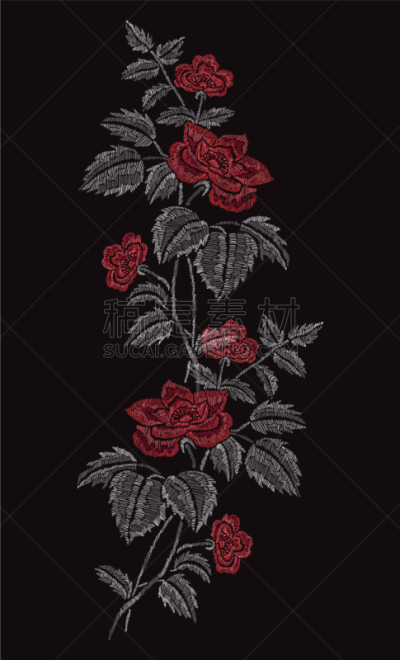 刺绣,纺织品,春天,装饰物,剪贴画,夏天,插花,排列,复古,花