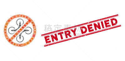 禁止的,抽象拼贴画,计算机图标,病毒,红色,技术,图像,划痕,矢量,海豹