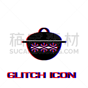 锅,计算机图标,平坦的,热,砂锅菜,炖锅,焖菜,食品,简单,烹调