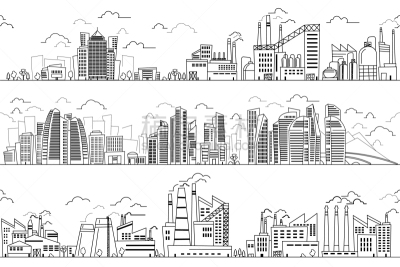 地形,工业,都市风景,手,建筑业,商务,建筑,图像,矢量,绘制