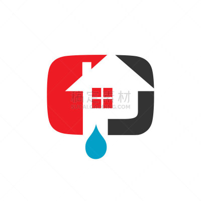 住宅内部,建筑外部,房屋,矢量,品牌名称,绘画插图,管道,房顶排雨沟,安装,设计