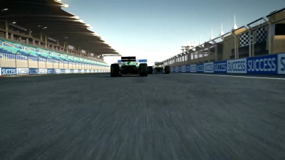 赛车穿越终点线-POV