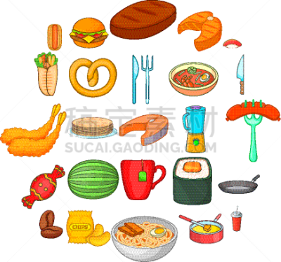 食品,动画片,国际著名景点,半熟品,茶,饮料,寿司,热,布置,喂养