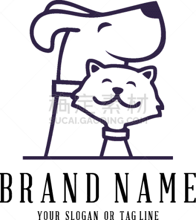 creative logo design dog and cat template