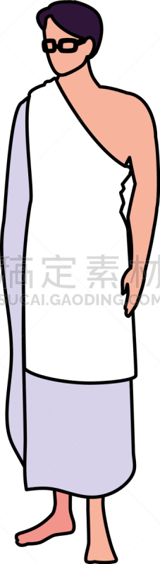 白色背景,男人,麦加朝圣,传统,麦地那,穆罕默德,白色,站,朝圣