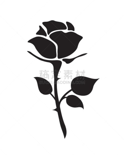 黑色,动物手,平坦的,玫瑰,简单,周年纪念,绘制,花,约会,问候