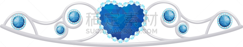 冠状头饰,蓝宝石,银,细的,可爱的,华贵,女性特质,自然美,锻炼