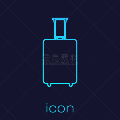 手提箱,分离着色,青绿色,线图标,旅途,商务,行李,旅行,休闲,离开
