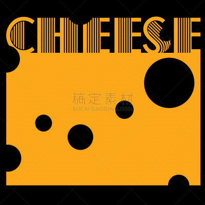 art minimalist black logo cheese with the