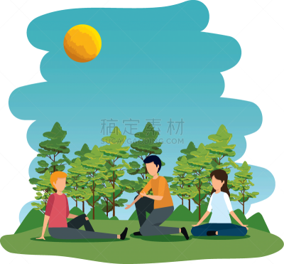 时区,青年人,野生动物,公园,女人,杉树,松树,格林伍得,夏天,露营
