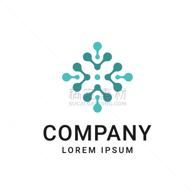 technology logo design modern monogram template