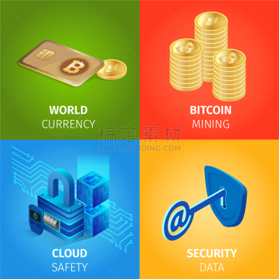 数据,云,采矿业,比特币,安全,创造力,职权,安全的,挂锁,收集