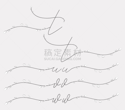 文字,华丽的,请柬,有叶的,字母,字母表次序,信函,花,问候,复古