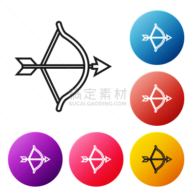 分离着色,光标,黑色,线条,白色,箭术,运动,直的,弓